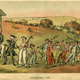 circa 1790: Dr Syntax joins labourers and farm workers bringing the ‘Harvest Home’. Original Artist: By Rowlandson. Photo via Getty Images.